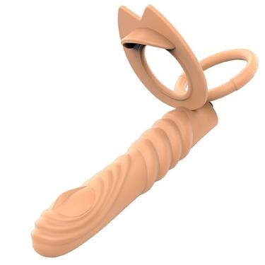 Imagem de Vibrador Feminino 10 Frequências Dupla Penetração Ponto G e Plug Anal Estimulador Sexual (Nude)