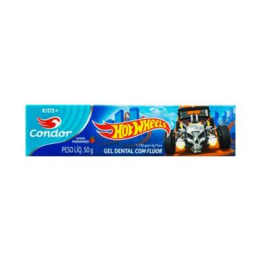 Imagem de Condor Gel Dental Infantil Com Flúor Hot Wheels Sabor Morango 50G