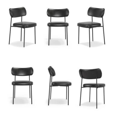 Imagem de Kit 6 Cadeiras Para Sala De Jantar Mona Espresso Móveis