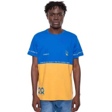 Imagem de Camiseta Masculina Onbongo Void Azul Amarelo D925A