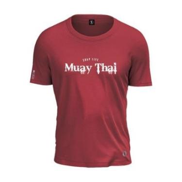 Imagem de Camiseta Muay Thai Fonte Shap Life Campeonato Lutador-Unissex