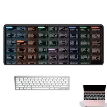 Imagem de Atalhos do mouse do Excel, mousepad de atalho Excelpad, teclado de corte curto Excel, teclado antiderrapante super grande, teclado de atalhos Word/Excel (B, 800 * 300 mm/31,4 * 11,8 pol.)