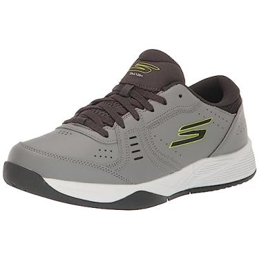 Imagem de Skechers Tênis masculino Viper Court Smash Pickleball, Cinza/limão, 39
