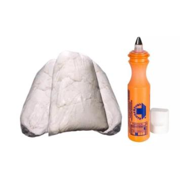 Imagem de 2Kg Estopa de Algodão & Marcador Industrial - Trigel, Laranja