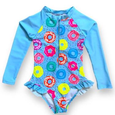 Imagem de Maiô Menina Manga Longa Infantil Bebe Com Proteção Uv 50 Maio - Anj Mo