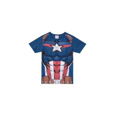 Imagem de Camiseta Verão Manga Curta Avengers - 26160 - Brandili, Azul, 04