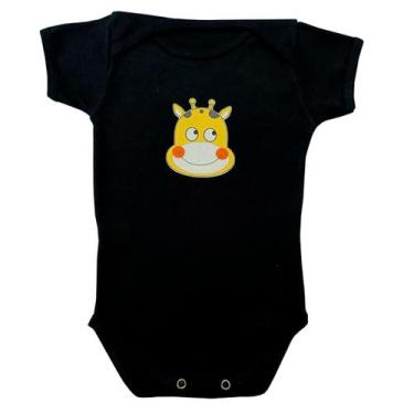 Imagem de Body Manga Curta Girafa Bebê  - Mellane Baby, Preto, P