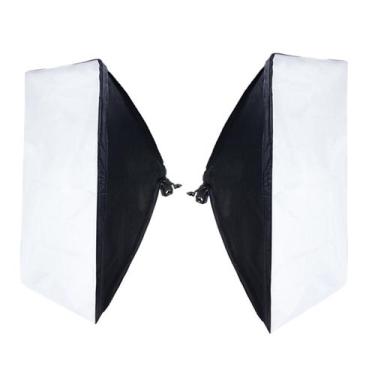 Imagem de Kit 02 Sombrinhas Softbox p/ Iluminação estúdio foto 50x70cm - Save Sh