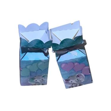 Imagem de Kit lembrancinhas chá revelação verde e lilas elefante - KIBUNITINHO