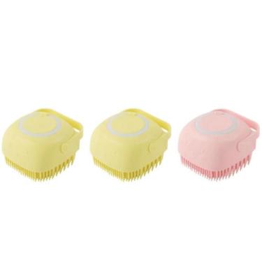 Imagem de KIT 03UN Esponja De Silicone Para Banho De Pet Com Massageador E Dispe