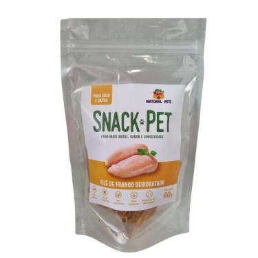 Imagem de Snack pet - petisco de peito de frango desidratado para cães e gatos -