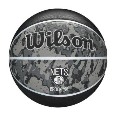 Imagem de Bola de Basquete Wilson NBA Team Tiedye - Oficial Nº 7, Brooklyn nets