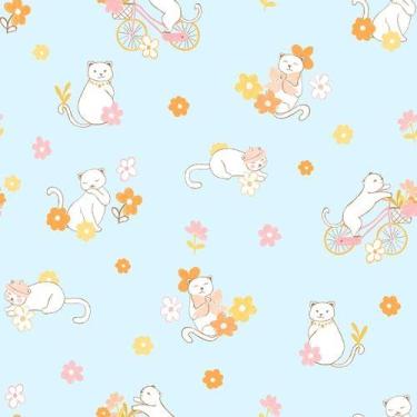 Imagem de Papel de Parede Bosque da Imaginação Infantil Azul 80881 - Studio