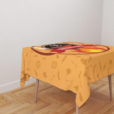 Imagem de Toalha De Mesa Quadrada 4 Lugares Tecido Oxford Churrasco Brasa TL313 