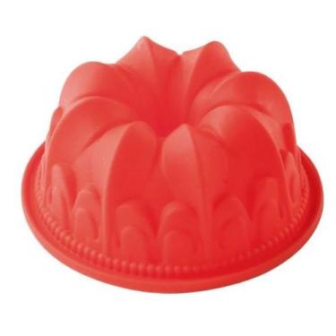 Imagem de Forma para Confeitaria Círculo em Silicone Vermelho 11 cm - Mimo Style