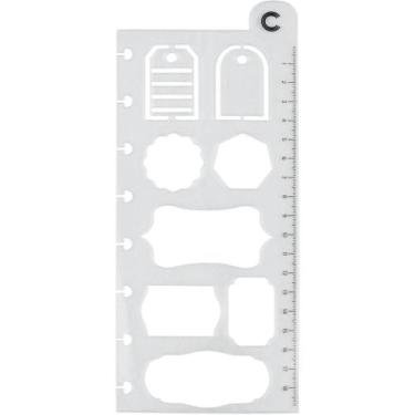 Imagem de Caderno Inteligente Régua Stencil Criativa 19CM