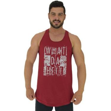 Imagem de Regata Longline Estampada Masculina MXD Conceito What da Hell, M, Verm