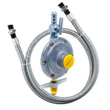Imagem de Kit de Mangueira de Gás Flexível 1,50m com Aço Trançado - CGPECAS, Nov