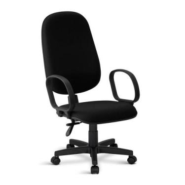 Imagem de Cadeira Presidente Turim Giratória Back 2585 C/br 0097 - ARAZZI, Preto