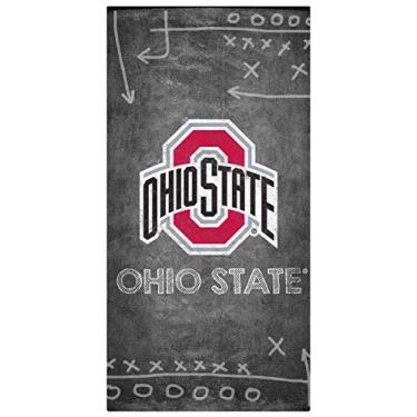 Imagem de Fan Creations Placa unissex NCAA Ohio State Buckeyes Ohio State University Giz Playbook, cor do time, 15 x 30 cm