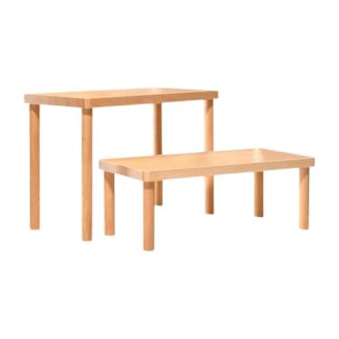 Imagem de Ioensy Expositor de joias, prateleira de armazenamento de especiarias, suporte para cupcakes, prateleira de madeira para cosméticos, Combinação