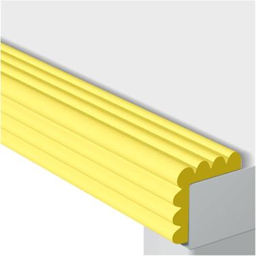 Imagem de Tiras de segurança de espuma - protetores de mesa autoadesivos em forma de W, cantos, amortecedor, para lareira de móveis de mesa de vidro - faixa anticolisão infantil de borda, amarela, 20m