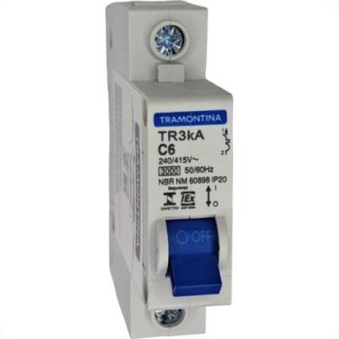 Imagem de Disjuntor Tramontina ''Din'' Unipolar 6A. C - TRAMONTINA ELETRIK
