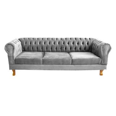 Imagem de Sofá Chesterfield Capitone Duque  2M - novo encanto, CINZA