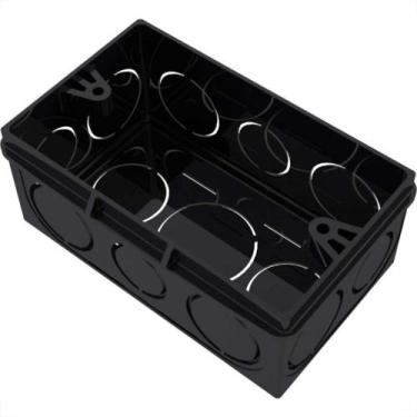 Imagem de Caixinha Luz Plastica 4X2 Tigre Preta Pesado  - Kit C/24