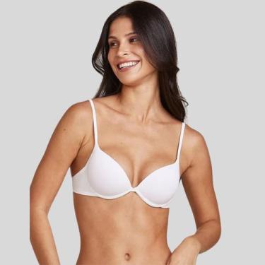 Imagem de Sutia 2384 Hope Push Up Poliamida Suave Com Aro e Bojo Ajustável, Bran