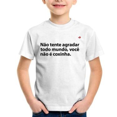 Imagem de Camiseta Infantil Você não é coxinha - Foca na Moda, Branco, 6