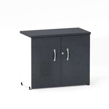 Imagem de Armario Baixo 02 Portas P25 Pandin 70 cm Grafito e Branco