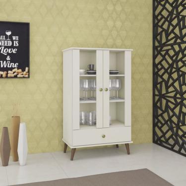 Imagem de Cristaleira 2 Portas 70cm Retrô Movelbento