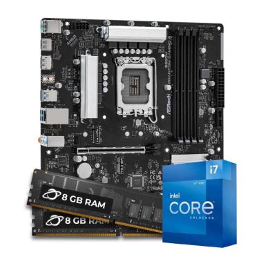 Imagem de Kit Upgrade Processador Intel Core i7 12700KF + Placa Mãe Asrock B660M phantom gaming + 16GB DDR4