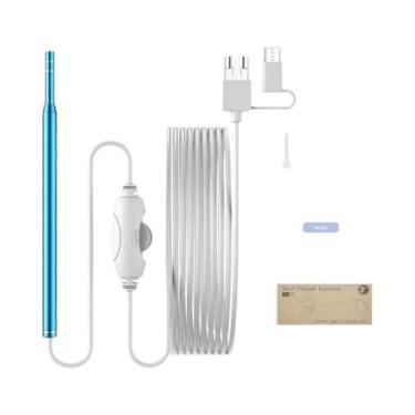 Imagem de Câmera Endoscópica De Limpeza De Ouvido Tipo C De 5,5 Mm LED Otoscópio