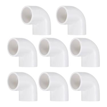 Imagem de HARFINGTON 4 peças de encaixes de tubulação de cotovelo de 90 graus 1/5.1 cm 2 vias PVC grau móveis conectores canto ângulo cotovelo saída lateral para esgoto encanamento tubo de drenagem suprimentos