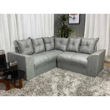 Imagem de Sofá Canto Cinza Linho 800 Belo - Alpoim