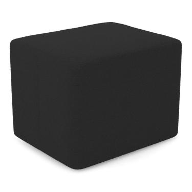 Imagem de Puff Decorativo Living Yumi Retangular 60cm Bouclê Preto - Abmaza