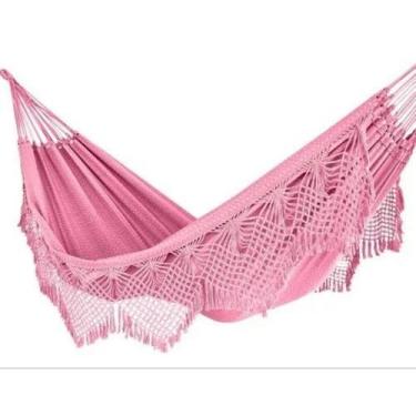 Imagem de rede de dormir descanso casal algodão gigante reforçada 300kg - REDES,