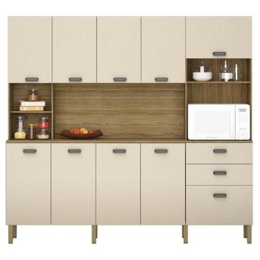 Imagem de Kit De Cozinha Com 9 Portas E 2 Gavetas Budapeste Vanilla