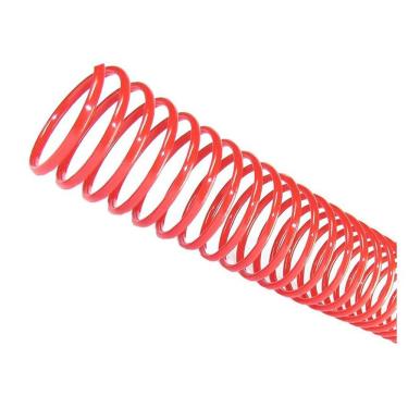 Imagem de Espiral para Encadernação Vermelho 9mm 50 Folhas 100 Unidade