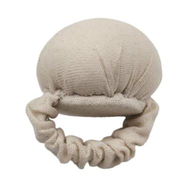 Imagem de shamjina Almofada de alfinetes para dedo anelar, mini alfineteiro portátil criativo, retrô, porta-agulhas para quilting, costura manual, suprimentos para, Bege