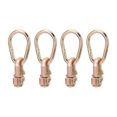 Imagem de L Acalmatem o Encaixe de Amarração Dupla, Controle de Carga de Aço Carbono, Anel de Tração Em Forma de Pêra de 40 Mm de Diâmetro Interno, Adequado para Trailers de Camas de