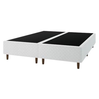 Imagem de Base Cama Box para Colchão Queen 158x198cm Marina Branco Umaflex