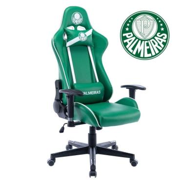 Imagem de Cadeira Gamer Palmeiras SEP 3318 Espresso Móveis Verde/Branca