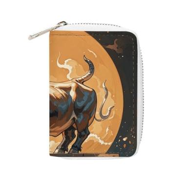 Imagem de NTVOWPZO Carteira masculina com suporte de cartão de crédito macio para cartão de visita com zíper