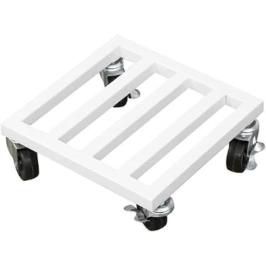 Imagem de Base Móvel De Aço Dos Potenciômetros De Atirust Da Tubulação De Aço Das Zorras Do Rolo De Trasport Da Zorra Com Roda 50kg Do Yo Do Freio Resistente, 6 Tamanhos, Black, 45x45cm