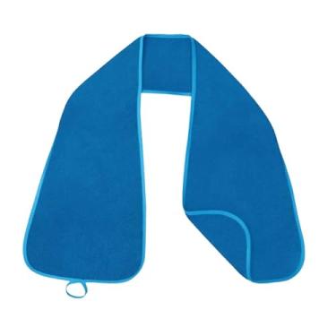 Imagem de ＫＬＫＣＭＳ Babador para adultos, cachecol, jantar, idosos, confortável, versátil, prático, simples, presente, moderno para comer, para homens, Azul Escuro