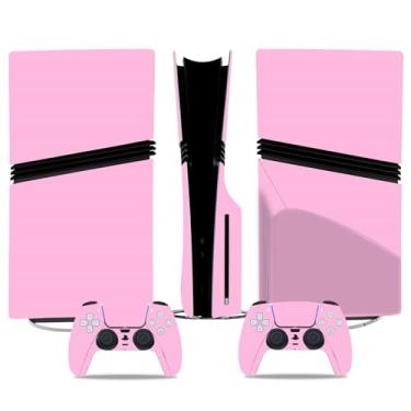 Imagem de Skin Sticker for PS5 Pro Disc Edition, Vinyl Decal Protective Cover Wrap for Game Console and Controller (Pink)