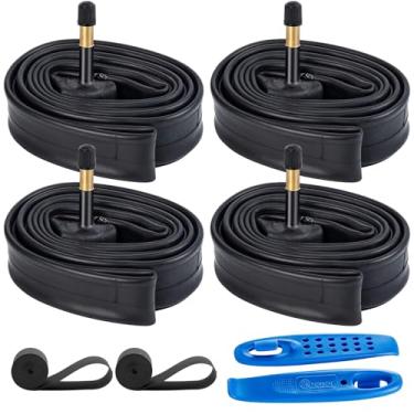 Imagem de Tubos internos YunSCM espessos de 50,8 cm de substituição para bicicleta elétrica 20x1,75/1.8/1.9/1.95/2/2.1/2.125 AV 32 mm Schrader Válvula MTB Pneu de bicicleta/Válvula Schrader BMX Bicicleta Tubos internos (pacote com 2)